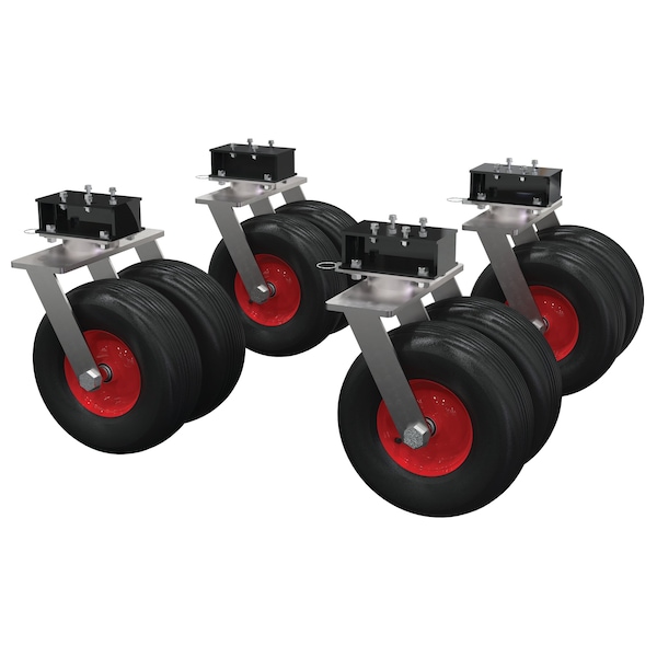 Vestil Pneumatic Rubber Dual Tire Kit 15-1/2 x 5-7/8 Wheel For Steel Adjust Height Gantry Cranes 4K AHS-PNU-DT4-RF - main